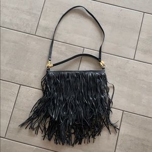H&M Black Fringe Handbag Purse